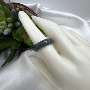 Moss Agate Eternity Band Size 7